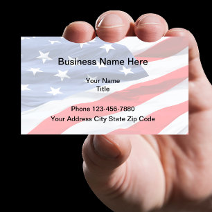 Patriotisches amerikanisches Design Visitenkarte