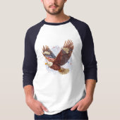 Patriotisches amerikanisches Eagle-Baseball-Shirt T-Shirt (Vorderseite)