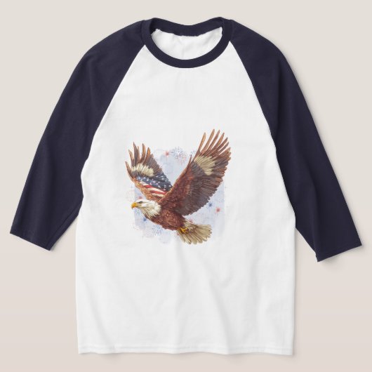 Patriotisches amerikanisches Eagle-Baseball-Shirt T-Shirt (Ablage )