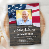 Patriotisches amerikanisches Flag Custom Foto Gebu Postkarte