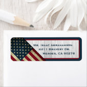 Patriotisches amerikanisches Flag-Rücksendesiegel (Insitu)
