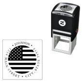 Patriotisches amerikanisches Flag-Rücksendesiegel Permastempel (Beispiel)