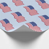Patriotisches amerikanisches Flag Wrapping Paper Geschenkpapier (Ecke)