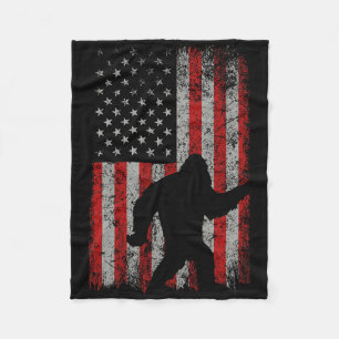 Patriotisches amerikanisches Flagge Sasquatch Fan Fleecedecke