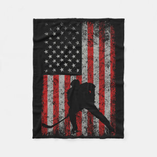 Patriotisches amerikanisches Flaggen-Eishockey-Ges Fleecedecke