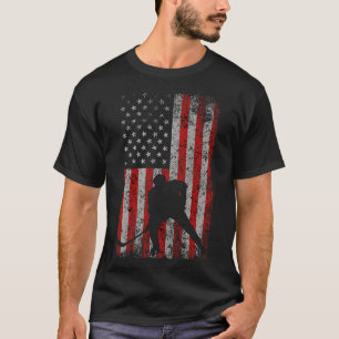 Patriotisches Amerikanisches Flaggen-Eishockey-Ges T-Shirt