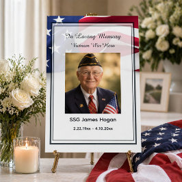 Patriotisches amerikanisches Flaggen-Funeral-Fotod Poster