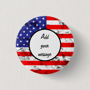 Patriotisches amerikanisches Flaggendesign Button