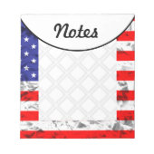 Patriotisches amerikanisches Flaggendesign Notizblock (Vorderseite)