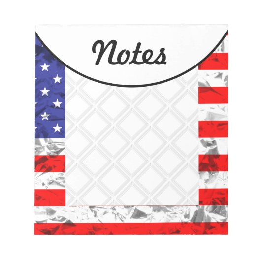 Patriotisches amerikanisches Flaggendesign Notizblock (Vorderseite)