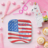 Patriotisches amerikanisches Flaggenland der Freie Pappteller (Party)