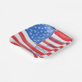 Patriotisches amerikanisches Flaggenland der Freie Pappteller (Gewinkelt)