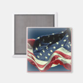 Patriotisches amerikanisches Flaggenmagnet Magnet (Vorderseite/Rückseite)