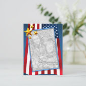 Patriotisches amerikanisches Foto Postkarte (Stehend Vorderseite)