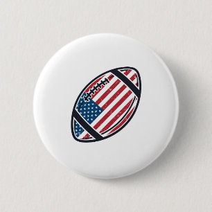 Patriotisches amerikanisches Fußball-Vintage-Vekto Button