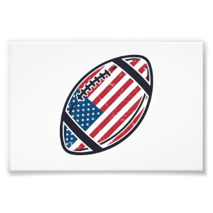 Patriotisches amerikanisches Fußball-Vintage-Vekto Fotodruck