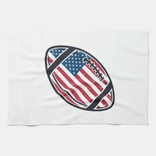 Patriotisches amerikanisches Fußball-Vintage-Vekto Geschirrtuch