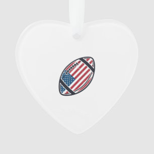 Patriotisches amerikanisches Fußball-Vintage-Vekto Ornament