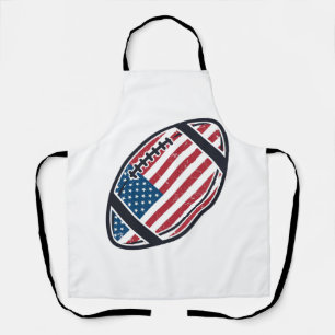 Patriotisches amerikanisches Fußball-Vintage-Vekto Schürze
