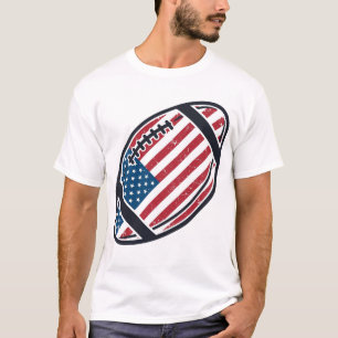 Patriotisches amerikanisches Fußball-Vintage-Vekto T-Shirt