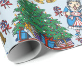 Patriotisches amerikanisches geschenkpapier (Rolleneckpunkt)