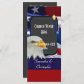 Patriotisches amerikanisches Hochzeitsprogramm Programm (Vorne/Hinten)