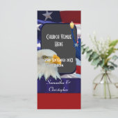 Patriotisches amerikanisches Hochzeitsprogramm Programm (Stehend Vorderseite)