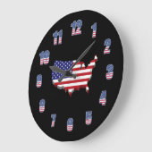 Patriotisches amerikanisches Land Große Wanduhr (Winkel)