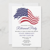 Patriotisches amerikanisches Party für das Ruhesta Einladung (Vorderseite)