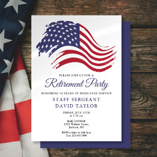 Patriotisches amerikanisches Party für das Ruhesta Einladung
