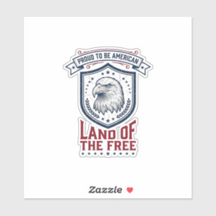 Patriotisches Amerikanisches Schild Adler Vintage- Aufkleber