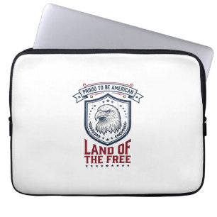 Patriotisches Amerikanisches Schild Adler Vintage- Laptopschutzhülle