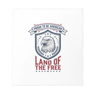 Patriotisches Amerikanisches Schild Adler Vintage- Notizblock