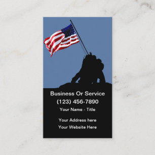 Patriotisches amerikanisches Thema einfach Visitenkarte