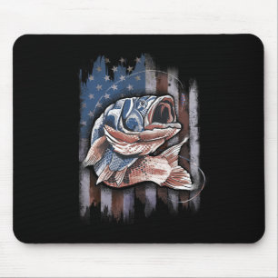 Patriotisches Angeln 4. Juli Männer Amerikanische  Mousepad