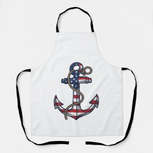 Patriotisches Anker-Vintage-Vektordesign_1 Schürze