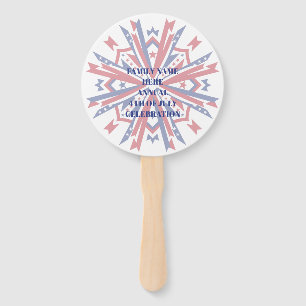 Patriotisches, anpassbares Familien-Design zum 4. Fächer