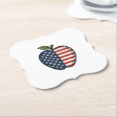 Patriotisches Apfel-Vintage-Stichvektor-Design_1 Untersetzer (angewinkelt)