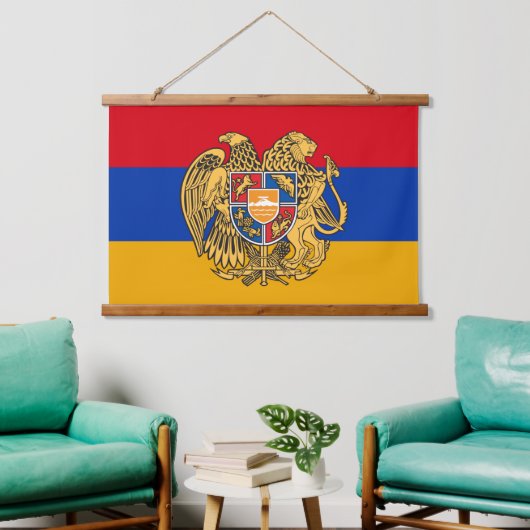 Patriotisches Armenien-Tapest, gerahmte armenische Wandteppich Mit Holzrahmen (Wohnzimmer)