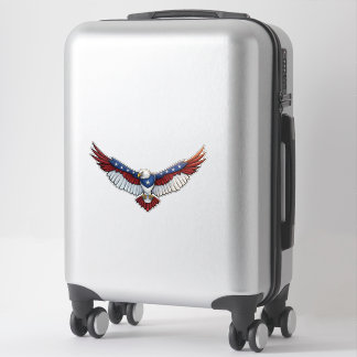 Patriotisches aufstrebendes Adler-Grafikdesign – R Aufkleber