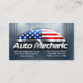 Patriotisches Auto Mechanisches metalamerikanische Visitenkarte (Vorderseite)