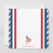 Patriotisches Baby in der Einladung (Rückseite)