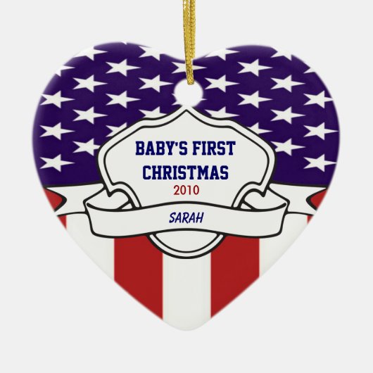 Patriotisches Babys 1. Keramikornament (Vorne)