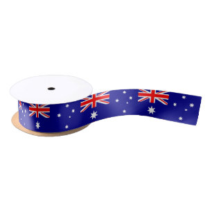 Patriotisches Band mit Flagge Australiens Satinband