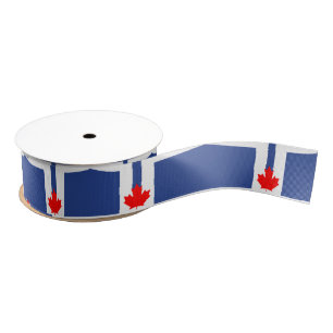 Patriotisches Band mit Flagge von Toronto, Kanada Ripsband