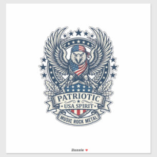 Patriotisches Bandana-Rocker-Altes-Ruhmes-Musik-Ro Aufkleber