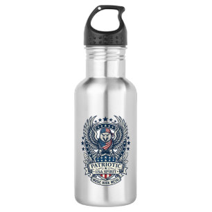 Patriotisches Bandana-Rocker-Altes-Ruhmes-Musik-Ro Edelstahlflasche