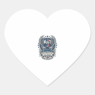 Patriotisches Bandana Rocker Old Glory Musik Rock  Herz-Aufkleber