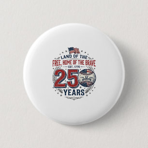 Patriotisches Baseball 250 Jahre Vintage-Shirt-Des Button