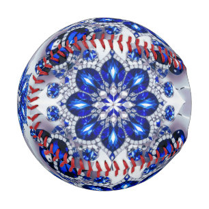 Patriotisches Baseball mit blauen weißen Farben